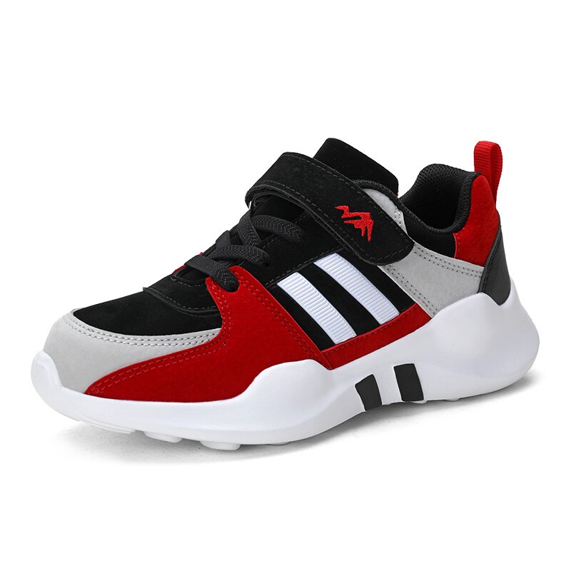 Jongens Schoenen Mode Kinderen Schoenen Meisjes Sportschoenen Kinderen Sneakers Tieners Casual Schoenen Studenten Loopschoenen: Black red / 35
