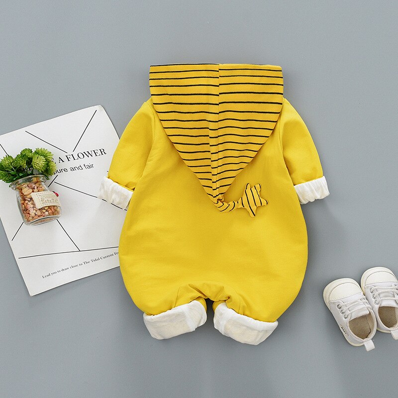 Baby Boy Kleding Baby Meisje Winter Verdikte Warm Romper Jumpsuit Baby Romper Cartoon Leuke Hooded Romper Baby Romper Pak