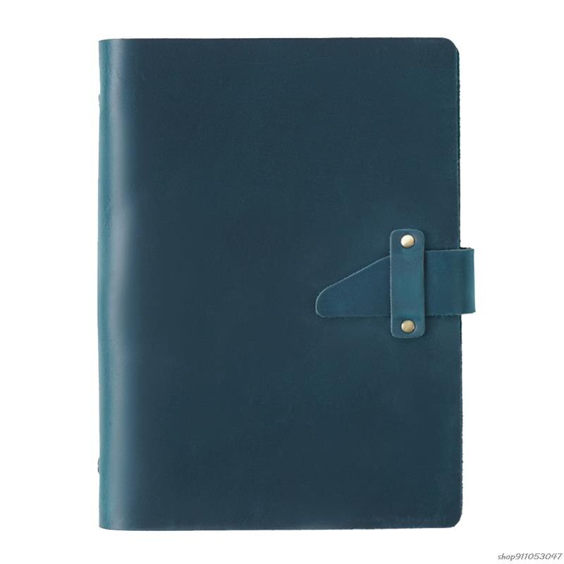 A5 Leather Journal Notepad Closure 6 Ring Binder Personal Diary Loose Leaf Notebook Travel Business for Adult Teen: Pink