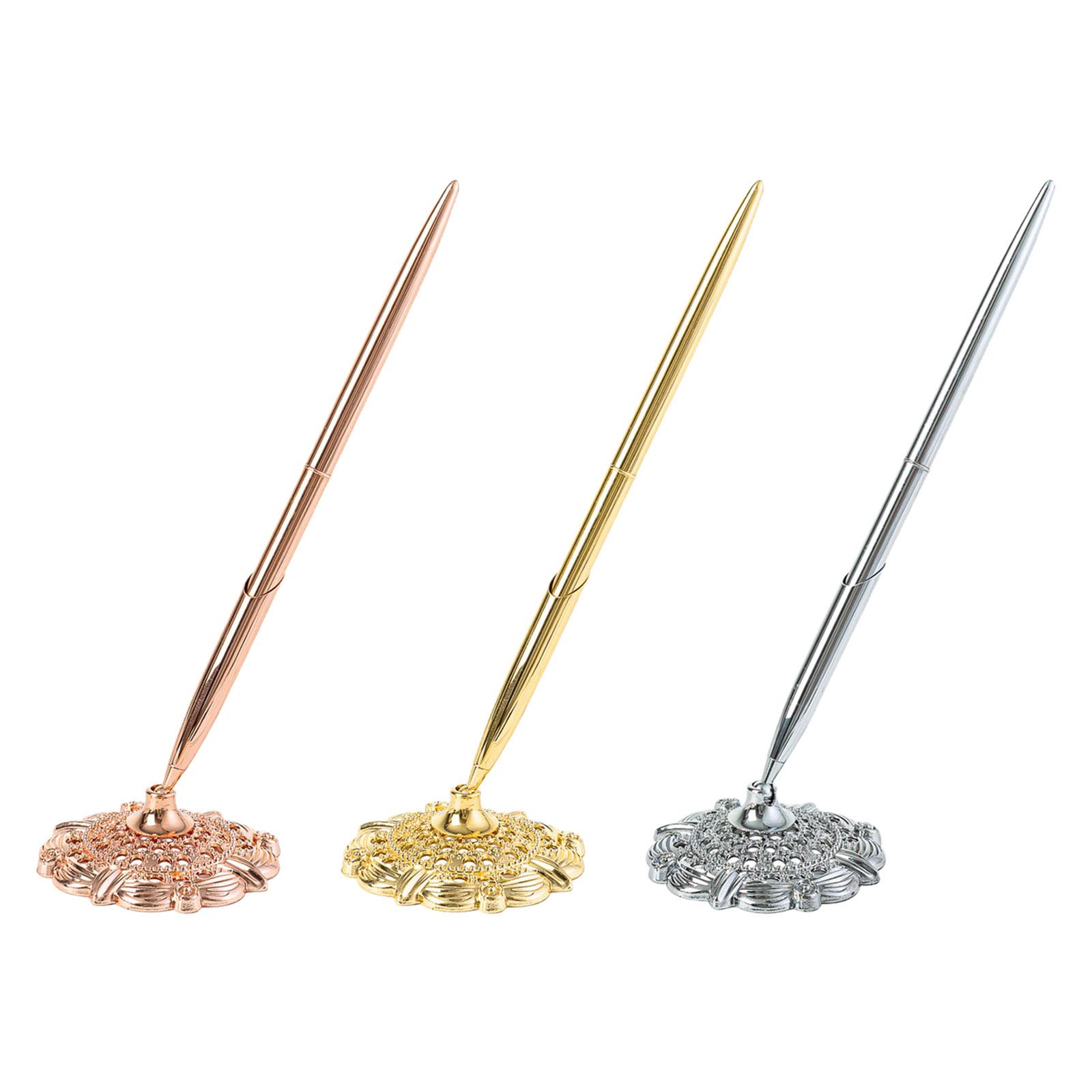 Trouwpen, lichtgewicht met metalen pennenhouder, luxe balpen voor op het bureau, voor zakelijk gebruik, thuis, op kantoor, voor feestjes en evenementen.