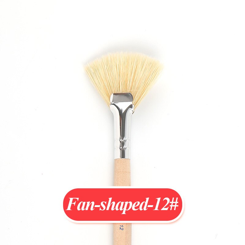 Skyists 2-20 # Waaiervormige Kwast Kwast Tekening Wit Varken Haren Professionele Olie Acryl Schilderen Borstel set Schilderen: 12