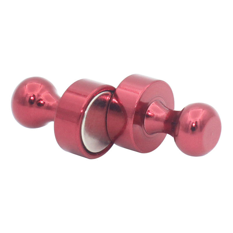 10pcs Super Strong Neodymium Magnetic Pushpins Sucker Thumbtack Durable Steel Magnet Push Pin for Refrigerator Whiteboard: Red