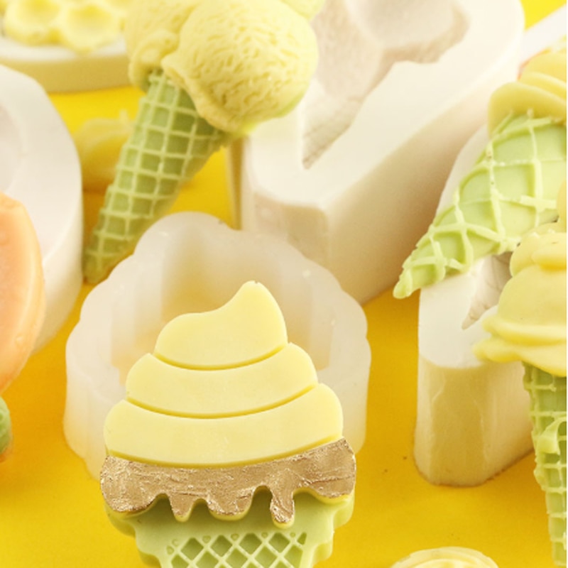 Sweet Tube Ice Cream Molds Fondant Cake Decorating Tools Silicone Mold Sugarcraft Chocolate Baking Tools For Cakes Gumpaste Form