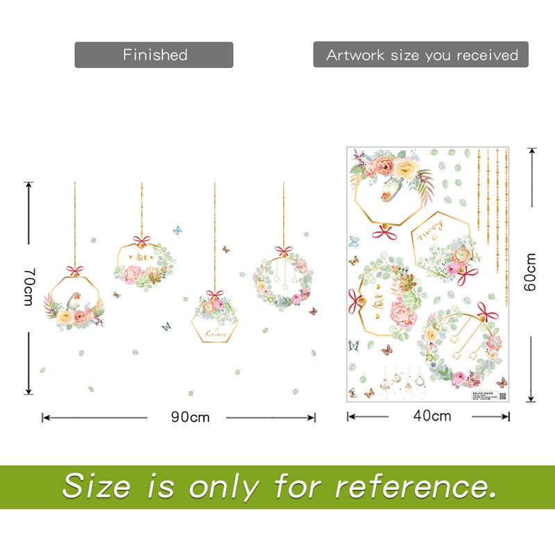 Modern Wall Sticker Flower Living Room Wall Art Stickers Bedroom Home Decor Self Adhesive Mural Removable Korean Style: Default Title