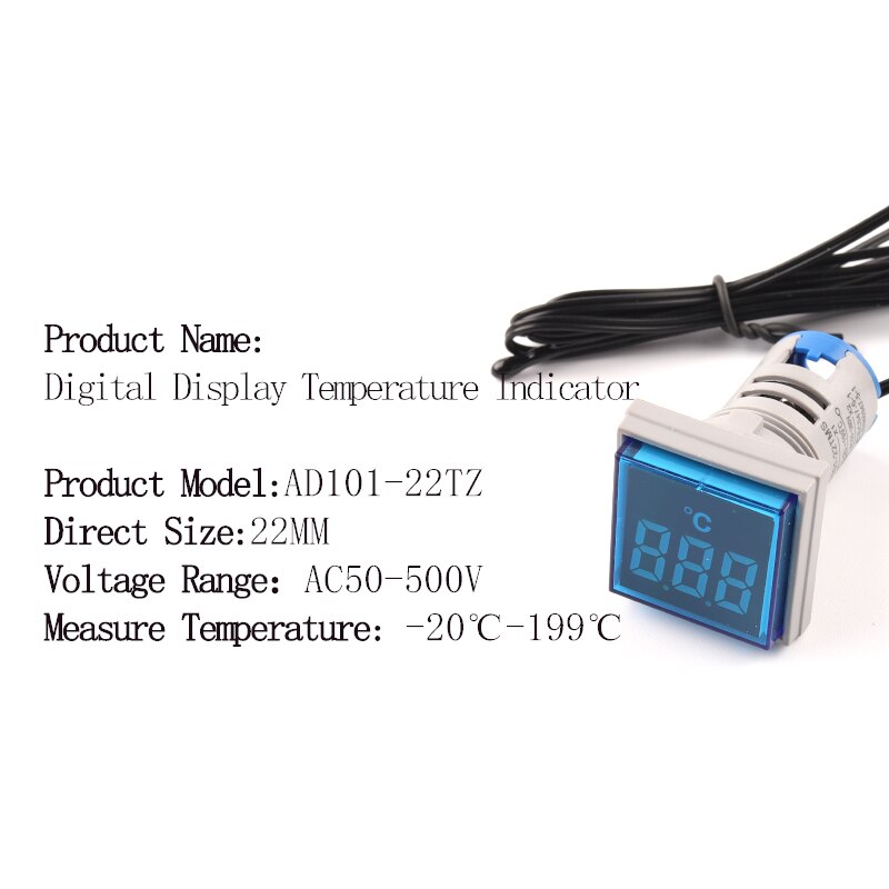 Ac 220v 0-100a digitale ampèremeter 22mm display m