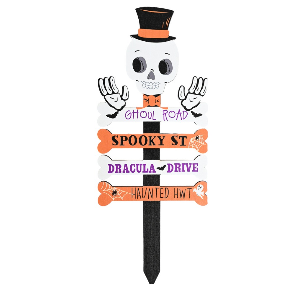 Drewniane Tabliczki Ogrodowe w Stylu klasyczny, Trwałe, Dekoracyjne Tabliczki na Halloween robić Ogrodu, Świąteczne Ozdobne Wkładki robić Ziemi, Akcesoria Ogrodowe: zielone światło