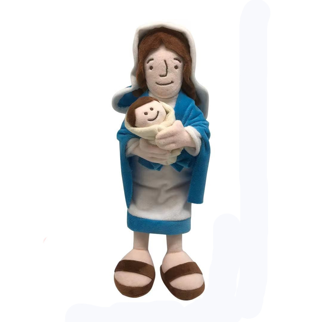 Jésus arabe peluche Maria tenant bébé poupée jouet