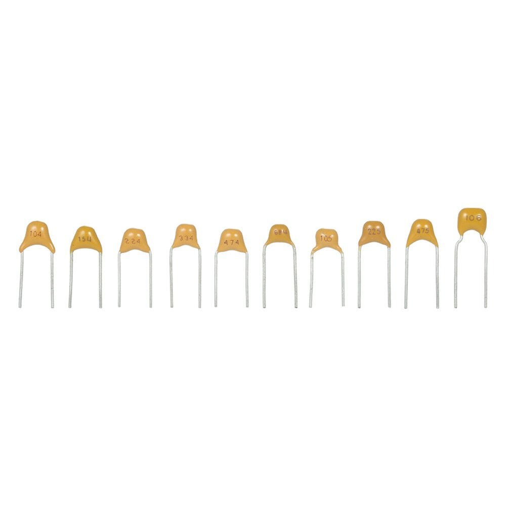 500 Pcs / set Multilayer Ceramic Capacitor Selection Kit 10 Values 0.1 uF-10 uF (104 ~ 106) Ceramic Capacitor Set