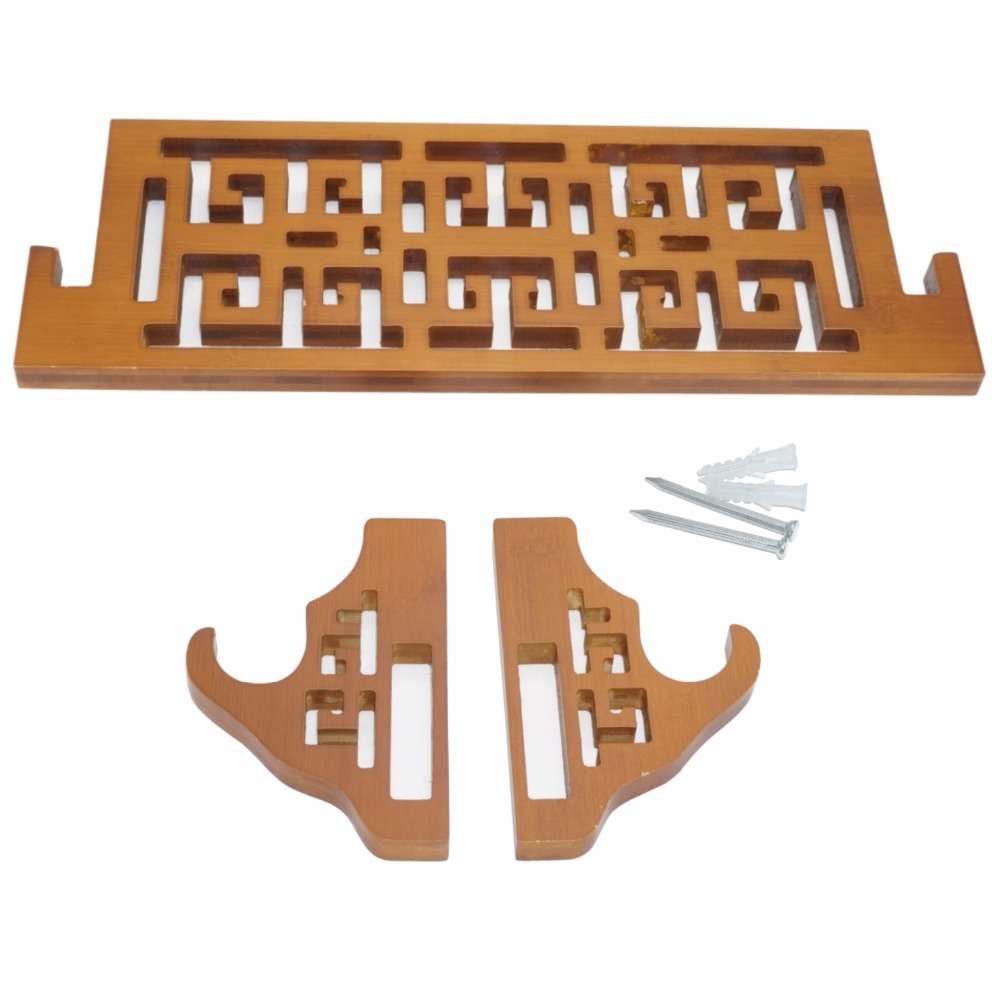 Classical Bamboo Sword Wall Mount Katana Stand Sword Display Holder Sword Hanger Japanese Samurai Sword Rack 1 Layer