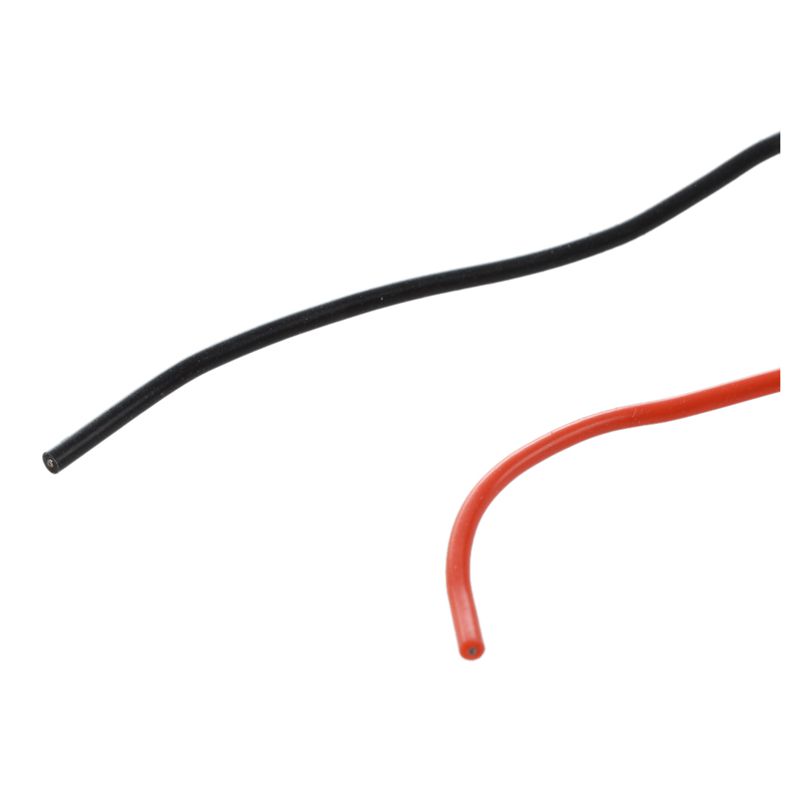 2x 24 Gauge AWG Silicone Rubber Wire Cable Red Black Flexible