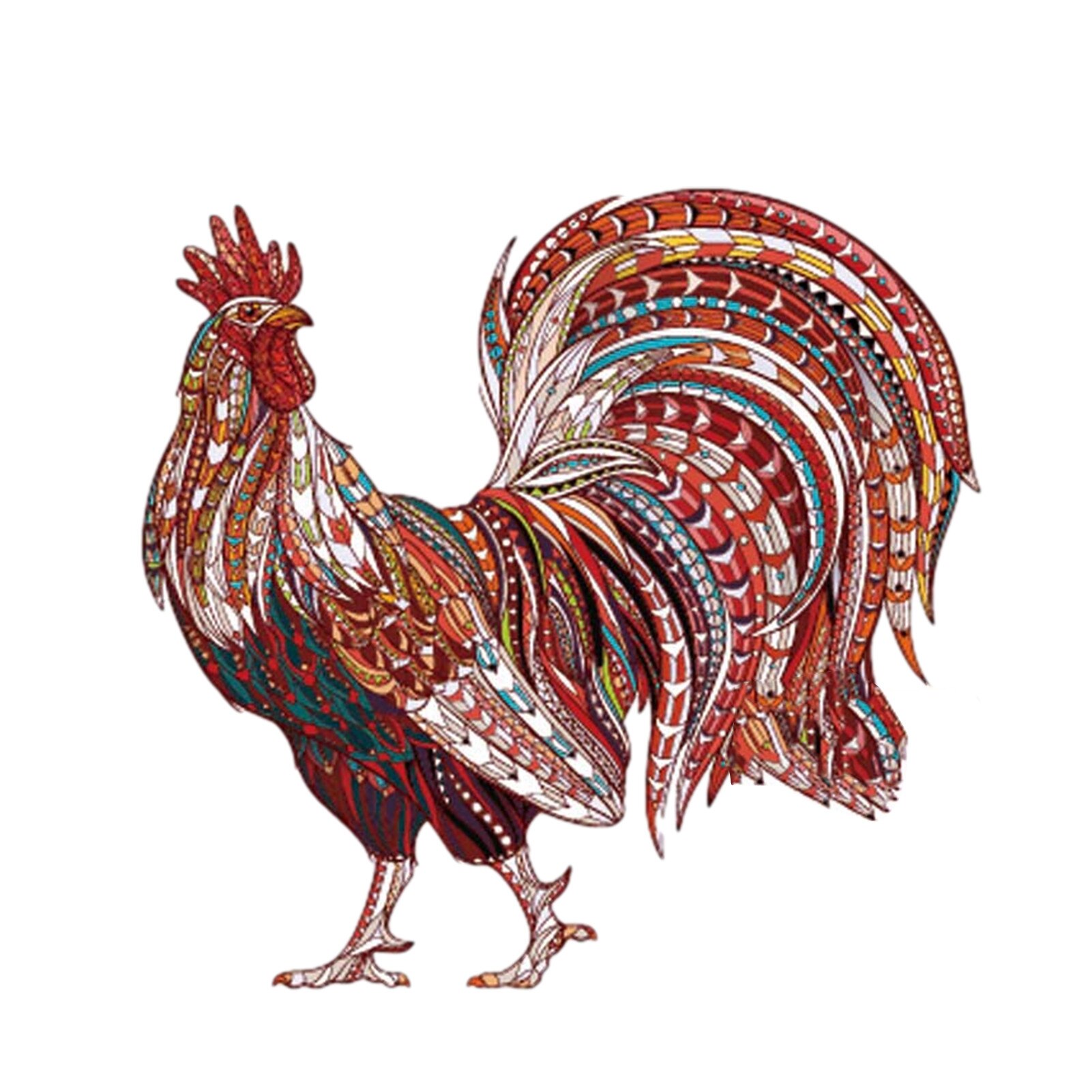 Unique Shape Rooster Puzzle Premium Wood Jigsaw Puzzle Fun Puzzle Game Exercise Concentration Perseverance For Children Adults: A4