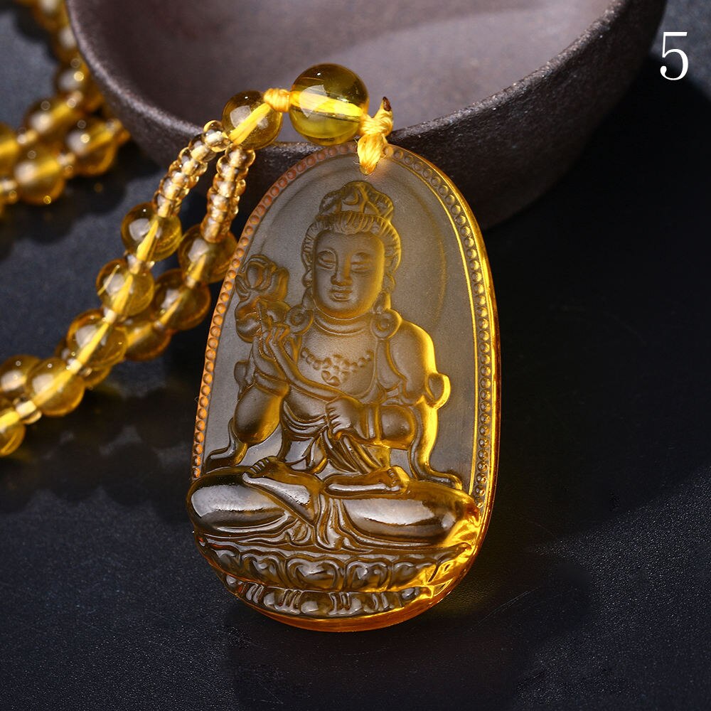 Unique Natural Carved Buddha Lucky Amulet Pendant Necklace For Women Men Sweater Pendants Jewelry Classical: F0035