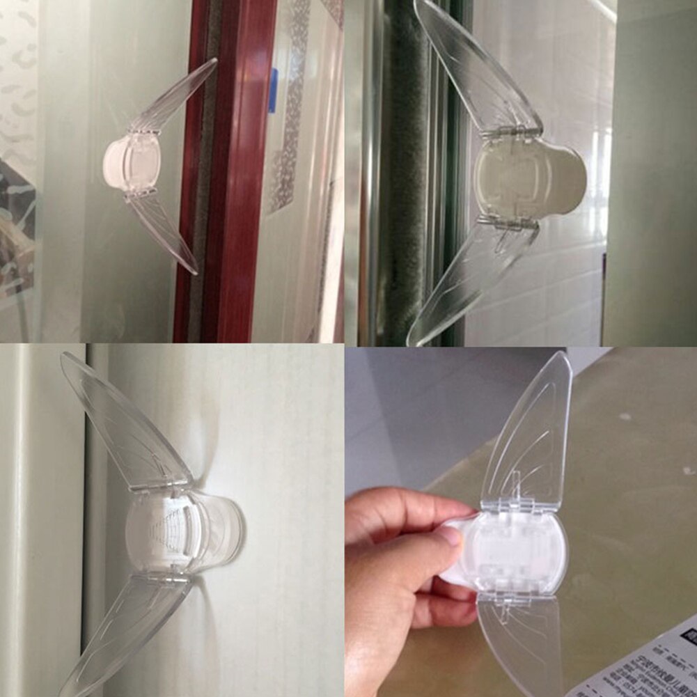 2 pçs fácil de usar decoração janela deslizante bloqueio bonito cuidado segurança bebê proteção durável crianças limitador porta borboleta