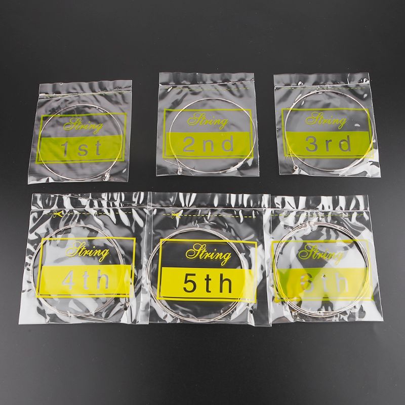 6pcs/set E101 Electric Guitar Strings Steel Core Nickel Alloy Wound (.010-.046) K4UC
