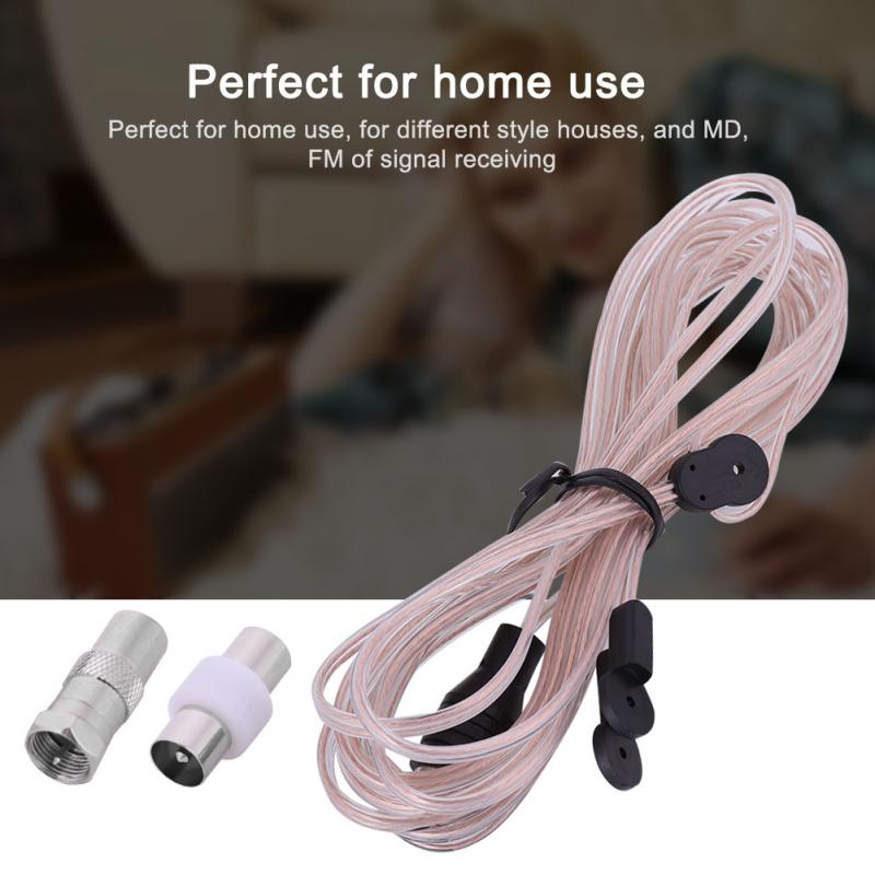 FM Dipole Antenna Radio Home Indoor FM Receiver Aerial with TV Female Connector FM Radio Antenna