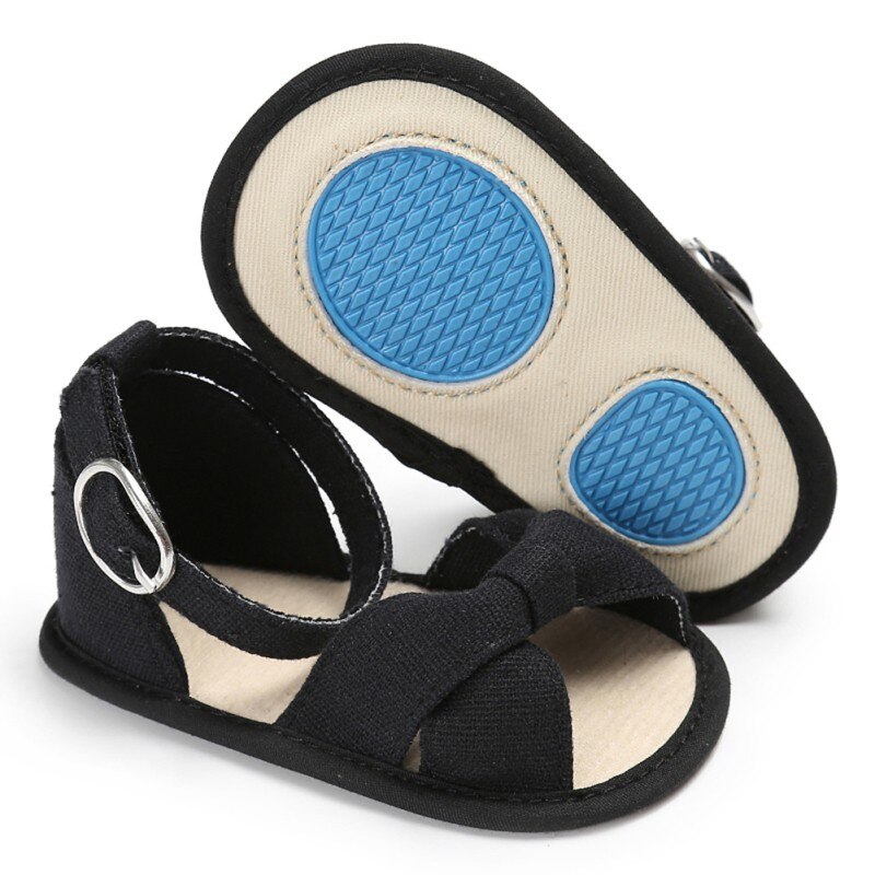 Boog Sandalen Voor Meisjes Baby Schoenen Katoenen Baby Meisje Sandalen Mode Boog Ademend Baby Sandalen Zandstrand Schoenen