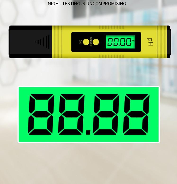 Digital PH Meter Lcd Tester With Backlight Button Portable Hydroponics Aquarium Water Pocket Test Pen