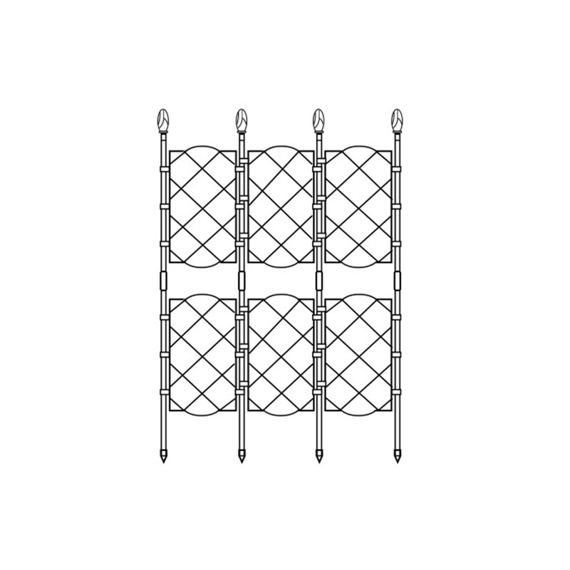 Enredadera de hierro para plantas trepadoras, enredadera de jardín 517E a prueba de óxido, verduras, flores, enredaderas de alambre de Metal para Patio: 46.5 x 90cm