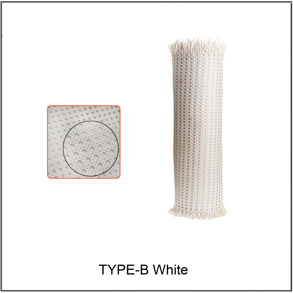 Rouleau de sangles en plastique de rotin PE, 40 45 50 60cm de large 1m 1.5m 2m, feuille d'osier pour chaise Table, matériel de réparation de meubles: L / WHITE