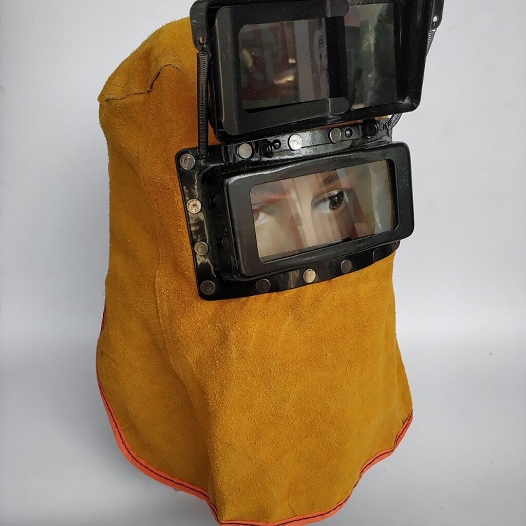 Leather Welding Auto Darkening Filter Head Eyes Neck Protection Masks