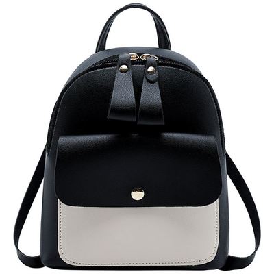 Vento marea mini mochila transversal para meninas adolescentes 2020 bolsa de ombro feminina estilo coreano bolsa conversível de mão: Black