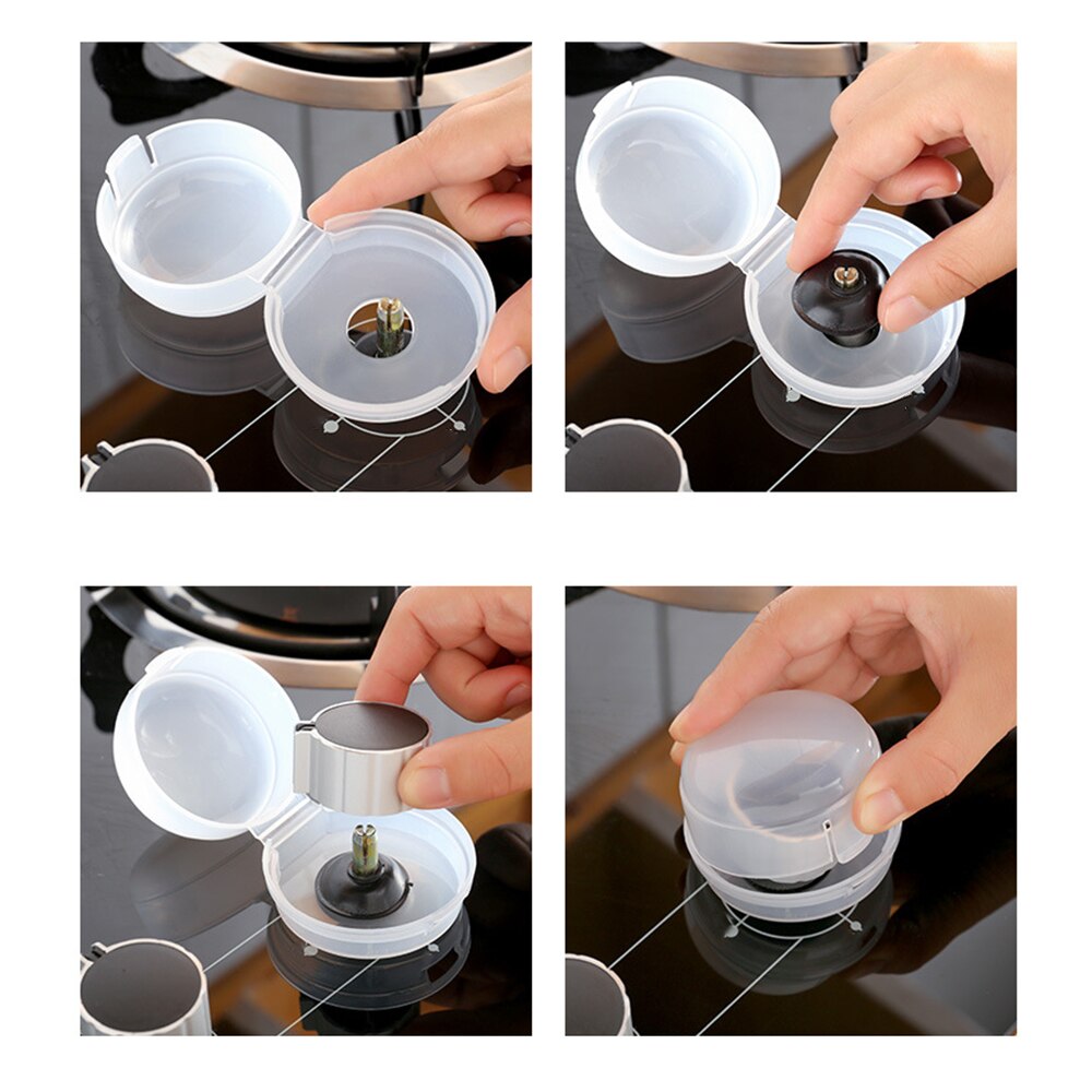 8pcs Gas Stove Oven Knob Cover Padlock Lid Lock Protector Baby Kitchen Safety Children Protection 6*4CM