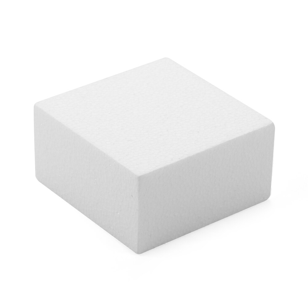 4/6/8/10 tommers firkantet/sekskant styrofoam kake dummy modellering sukker håndverk kjøkken diy praksis modell kake skum mold