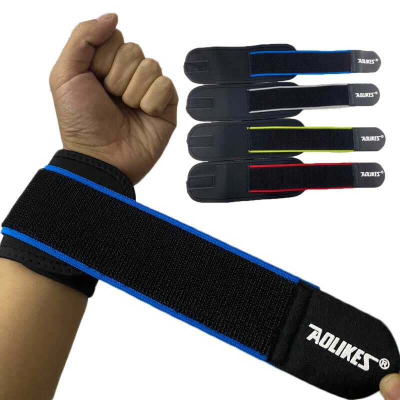 AOLIKES Gym Wrist Strap Prevent Sprain Wrist Support Band Men crossfit Wristband Sports Safety Guard Wrist Protector Wraps