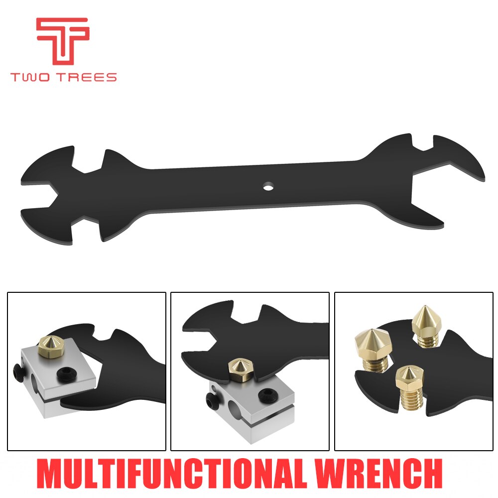 Twotrees E3D Düse MK8 Mini Schlüssel M2 M 2,5 M3 M4 Schraube murmeln sechseckig Kreuz Schlüssel Hülse buchse Wartung Modell Rad Werkzeug: Schwarz Schlüssel
