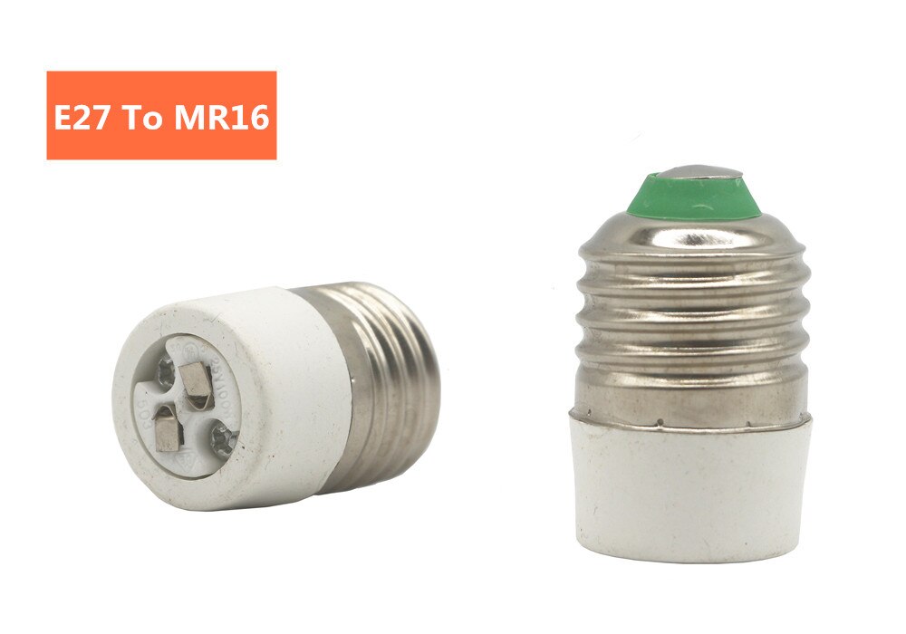 Led Lamp Bulb Base Conversion Holder Converter Socket Adapter E27 to GU10 G9 B22 E14 E12 Fireproof Material For Home &amp;Lighitng: E27 To MR16
