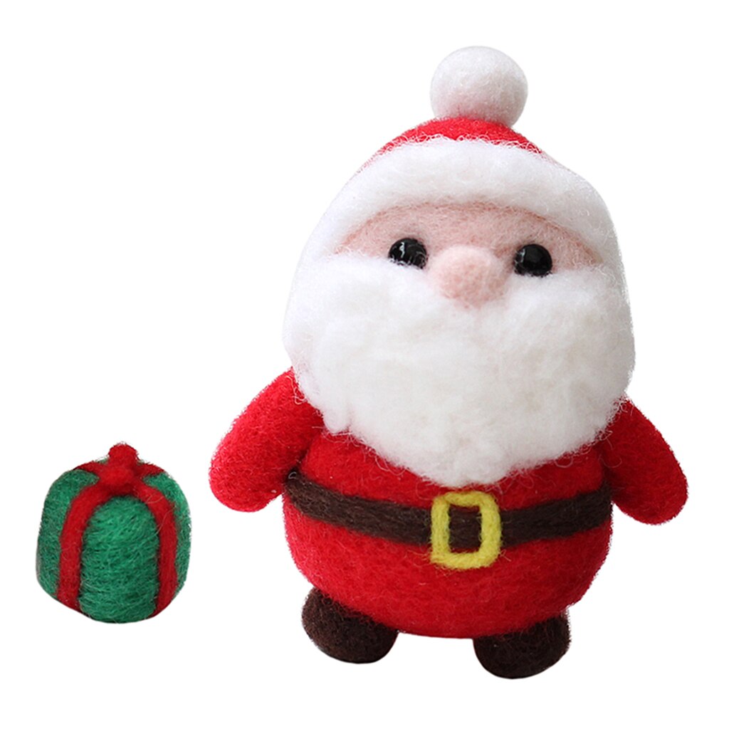 DIY Christmas Santa Claus Craft Felt Needle Felting Kit For Beginner with Tools