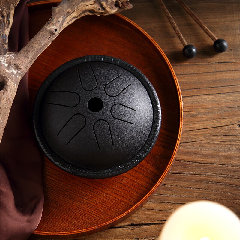 Brand 5.5 Inch Steel Tongue Drum 6 Tune Hand Pan Drum With Padded Drum Bag And A Pair Of Mallets huedrum Yoga Meditation