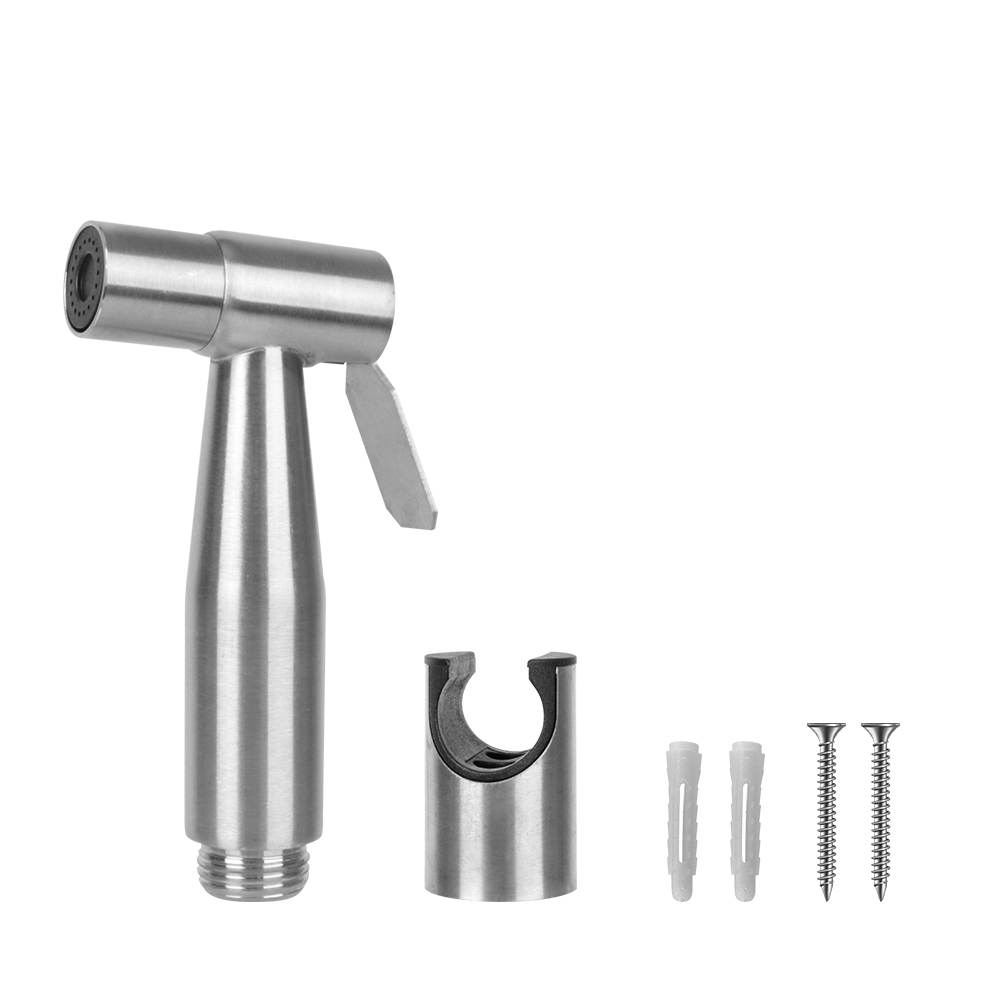 Handheld Hand Bidet Wasserhahn für Badezimmer Handbrause Duschkopf Bidet Spritzgerät einstellen für Toilette Edelstahl selbstreinigend: Schwarz