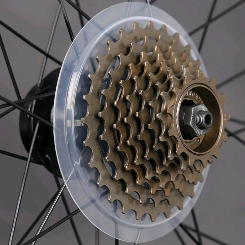 1Pc Fietswiel Spaakbeschermer Guard Fietswiel Spaakschijf Guard Fiets Cassette Vrijloop Bescherming Cover Dia 14cm Plastic