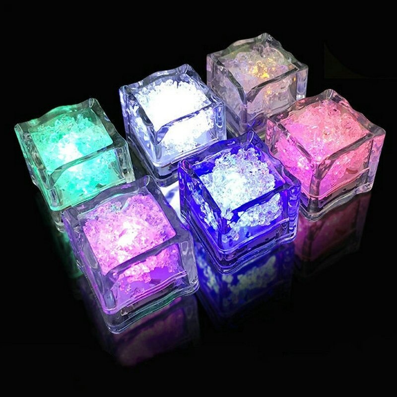 Bunte Leucht Eis Block Wein Glas Dekoration LED Leuchtstoffröhre Licht Block Flackern Induktion Eis Licht Bar Hochzeit Party: bunt Blitz