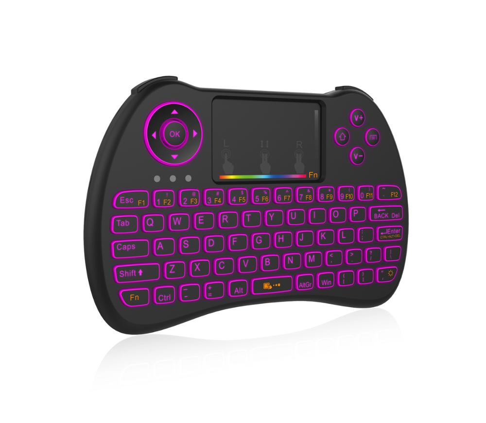 Original H9+ Backlight H9 2.4G Wireless English Russian Keyboard Backlit with Touchpad for Mini PC Smart TV TV Box Laptop PC