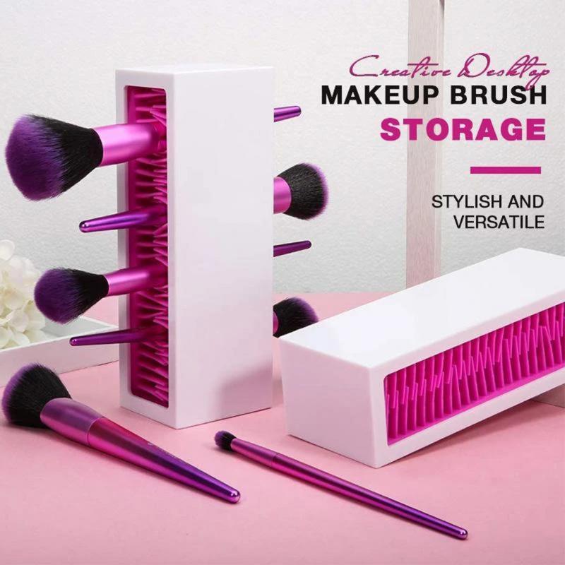 1 pièces présentoir maquillage organisateur tiroir de rangement pratique Silicone cosmétique étui voyage grande capacité brosse rouge à lèvres Stands
