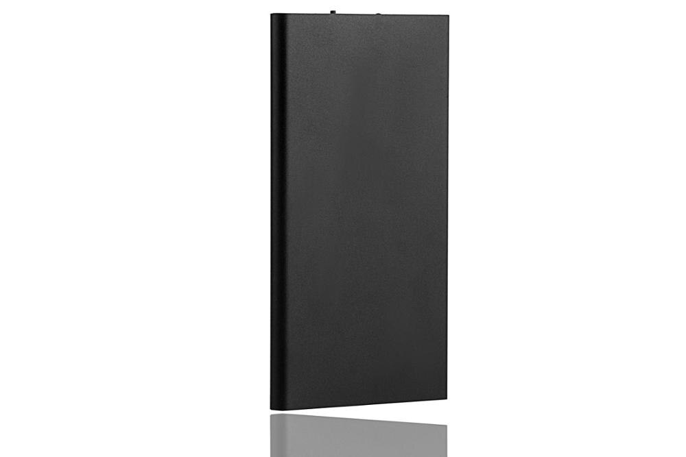 20000Mah Draagbare Ultra Slim Power Bank Telefoon Oplader Externe Polymeer Batterij Powerbank Power-Bank Voor Mobiele Telefoons: Black