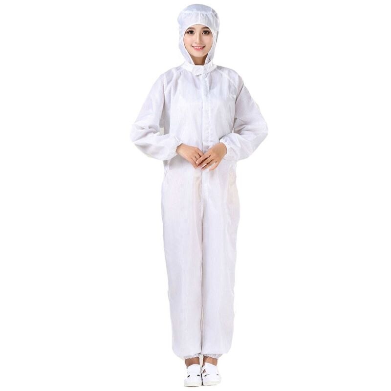 Schutzanzug mit Haube Staubdicht Anti-statische Sicherheit Anzug für Männer Frauen: WHITE / XXXL