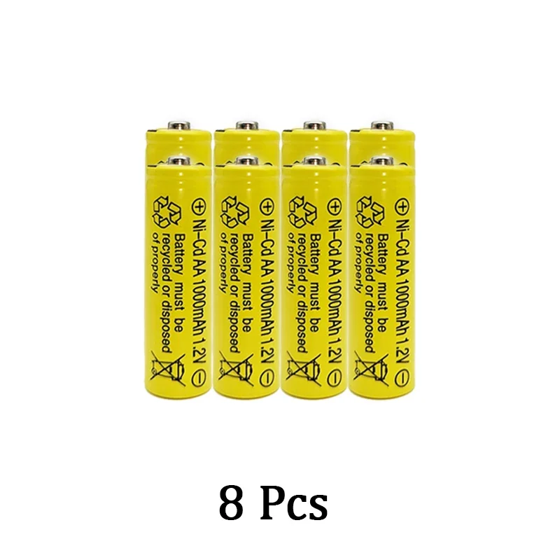 Batería AA Ni-cd 1,2 V recargable, 1000 mAh, utilizada para relojes, ratones, juguetes eléctricos, controles remotos, cargador AA Ni Cd: Gris