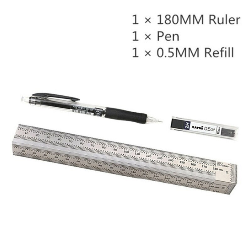 Houtbewerking Meten Tool Hoge Precisie Schaal Liniaal T-Type Gat Liniaal Roestvrij Houtbewerking Schrift Mark Line Gauge (200mm