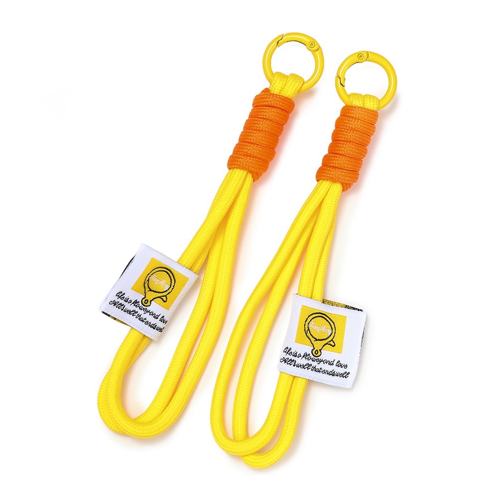 LLavero de cuerda trenzada iridiscente , mosquetón, llavero para mochila, accesorio colgante, cordón colgante, fabricación de joyas DIY: Oro