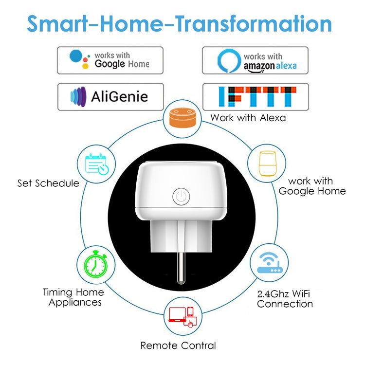 1PC Smart Wifi Voice Control Remote Socket Wireles... – Grandado