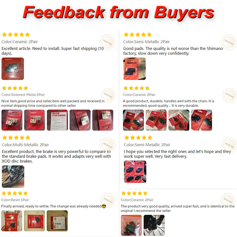 BUCKLOS Bicycle Brake Pads for Shimano B01S MT200 XOD E-bike Resin Semi-Metallic MTB Hydraulic Disc Brake Pad Bike Brake Parts