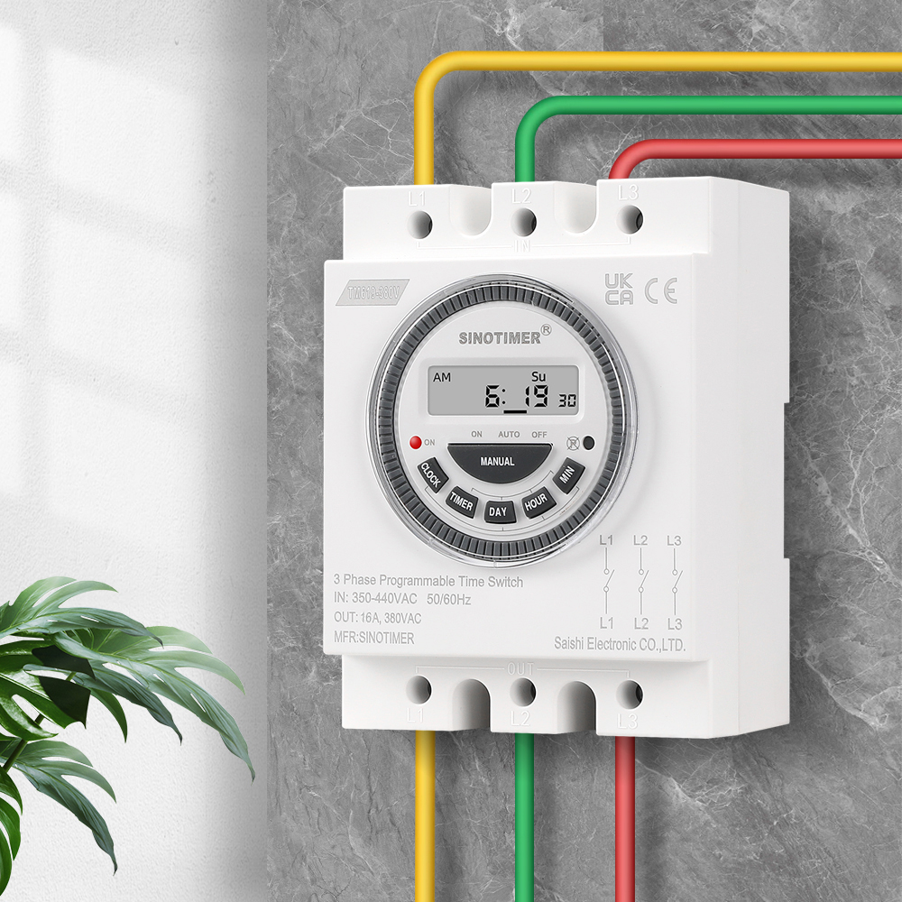 SINOTIMER 3 pièces Trois phases 380 v 415 v 7 jours programmable Minuterie Relais Temporisé