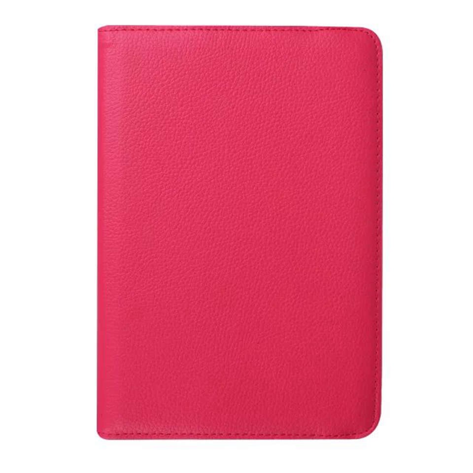 För samsung galaxy tab  s2 8.0 tums fodral  t710 t713 t715 t719 sm-t710 sm-t715 surfplatta skal 360 roterande fäste flip läder skal: Rosröd