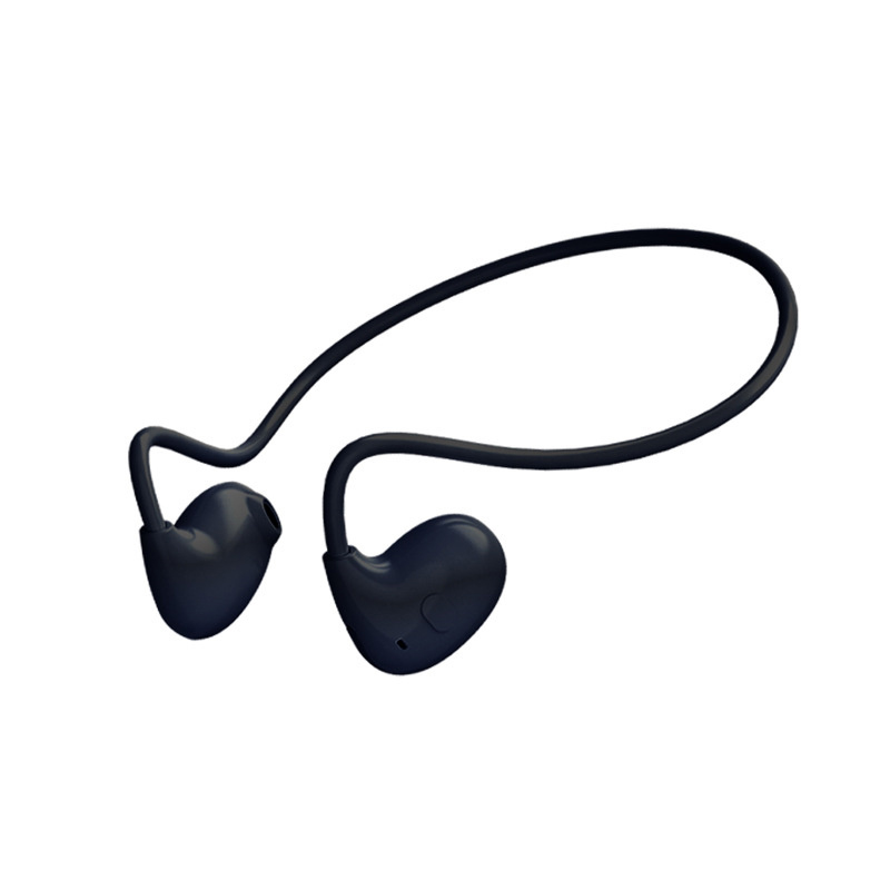 Neckband AIR Bone Conduction Headphones Wireless Bluetooth Headset With Mic Sports Running Non-ear-wearing: WHITE
