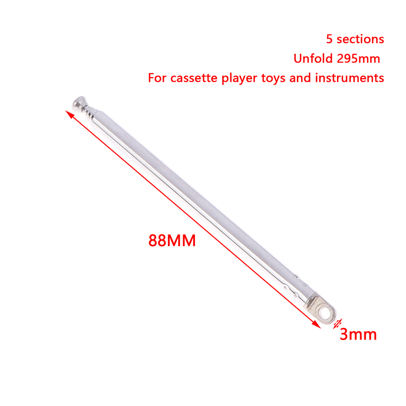1Pc 4/5/7 Abschnitte Teleskop Antenne Antenne Universal Antenne für AM FM Radio TV silber Erweitert gesamtlänge 765MM/630MM/300MM: Brown
