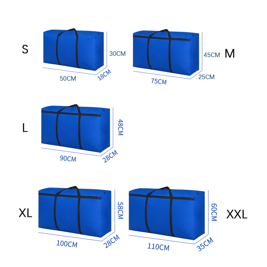 Extra Large Waterproof Moving Luggage Bags Laundry Shopping Bag foldable luggage travel bag Thin Oxford Quilt Organizer