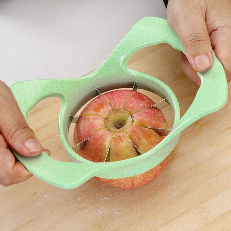 Tarwe Stro Rvs Fruit Cutter Apple Slicer Apple Slicer Apple Divider Avocado Slicer Keuken Accessoires